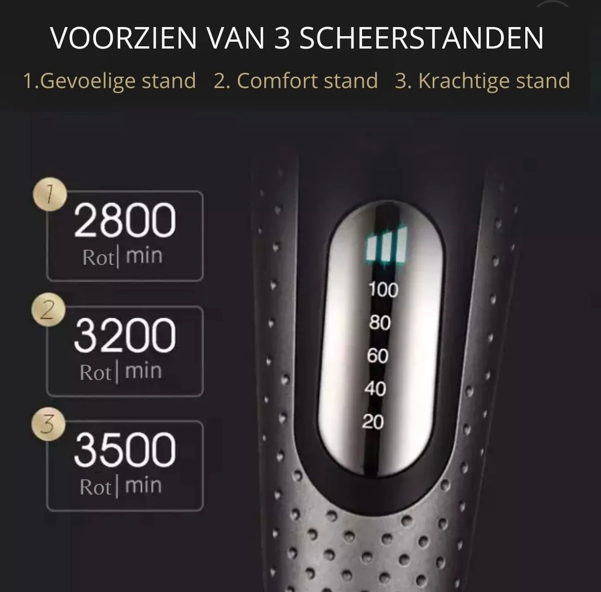 Scheerapparaat Mannen - Waterdicht - Meerdere Standen - Met Ingebouwde Precisietrimmer 3 Scheerapparaat Mannen - Waterdicht - Meerdere Standen - Met Ingebouwde Precisietrimmer - Afbeelding 3