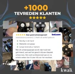 Kwali.® Scheerapparaat Mannen Pro 2023 - Baardtrimmer - Bodygroomer Mannen - Trimmer Baard - Draadloos - Waterbestendig - Blauw -Verzorgingsproductenwinkel 1200x1184 18