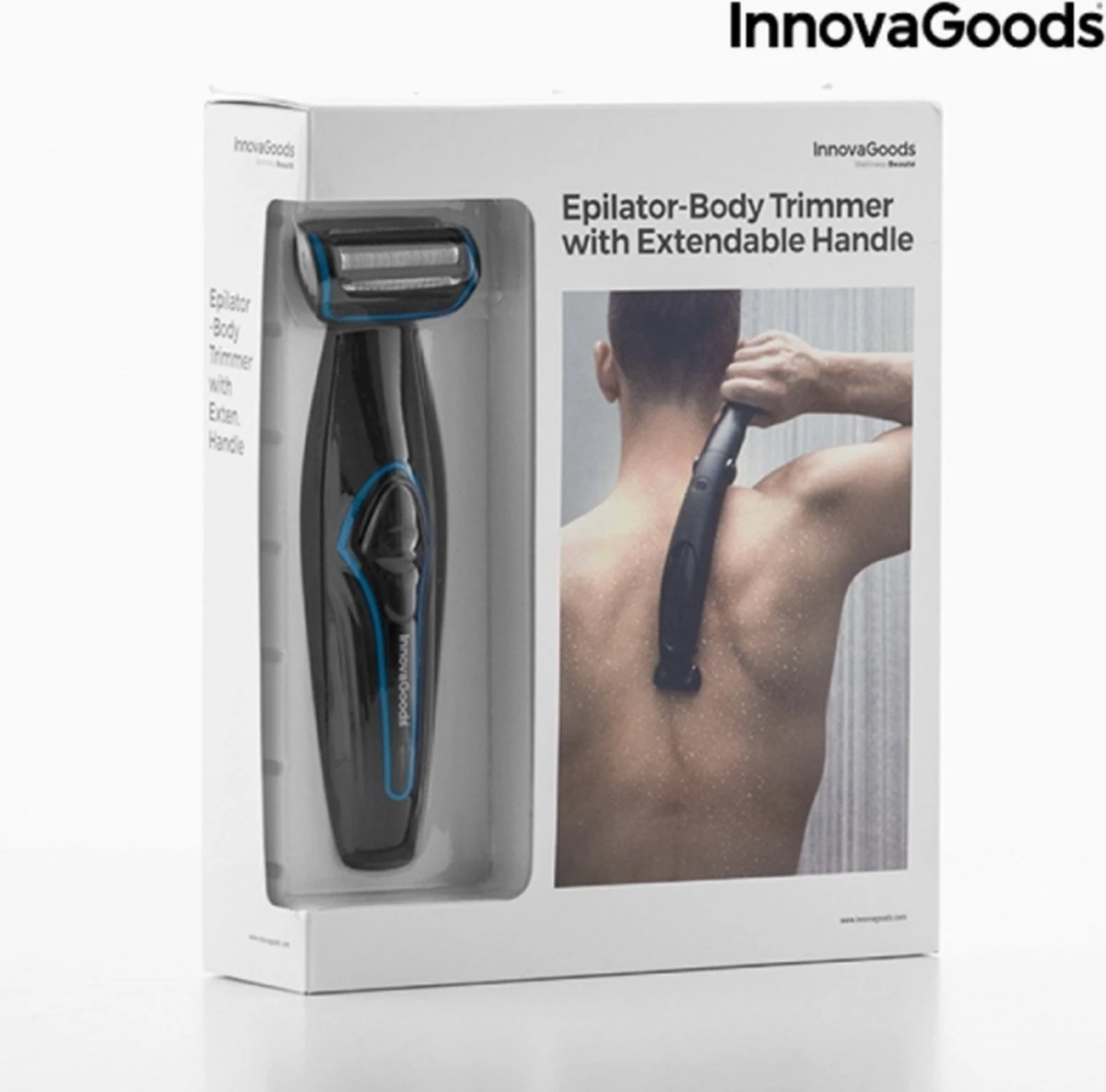 Innovagoods LICHAAMSTRIMMER VOOR MANNEN MET VERLENGBARE HANDGREEP - Body Trimmer Heren - Baardtrimmer - Back Shaver - Trimmer Mannen - Rug Scheren 2 Innovagoods LICHAAMSTRIMMER VOOR MANNEN MET VERLENGBARE HANDGREEP - Body Trimmer Heren - Baardtrimmer - Back Shaver - Trimmer Mannen - Rug Scheren - Afbeelding 2
