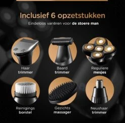 Skull Brothers® Wolf Pro Platinum - Scheerapparaat Voor Mannen 6 In 1 - Hoofd Kaal Scheren - Gezicht En Hoofd Trimmer - Waterdicht - Nat En Droog Shaver -Verzorgingsproductenwinkel 1200x1187 4