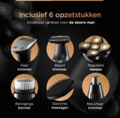 Skull Brothers® Wolf Pro - Scheerapparaat Voor Mannen 6 In 1 - Hoofd Kaal Scheren - Gezicht En Hoofd Trimmer - Waterdicht - Nat En Droog Shaver -Verzorgingsproductenwinkel 1200x1187 6