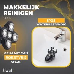 Kwali.® Scheerapparaat Mannen Pro 2023 - Baardtrimmer - Bodygroomer Mannen - Trimmer Baard - Draadloos - Waterbestendig - Zilver -Verzorgingsproductenwinkel 1200x1190 12