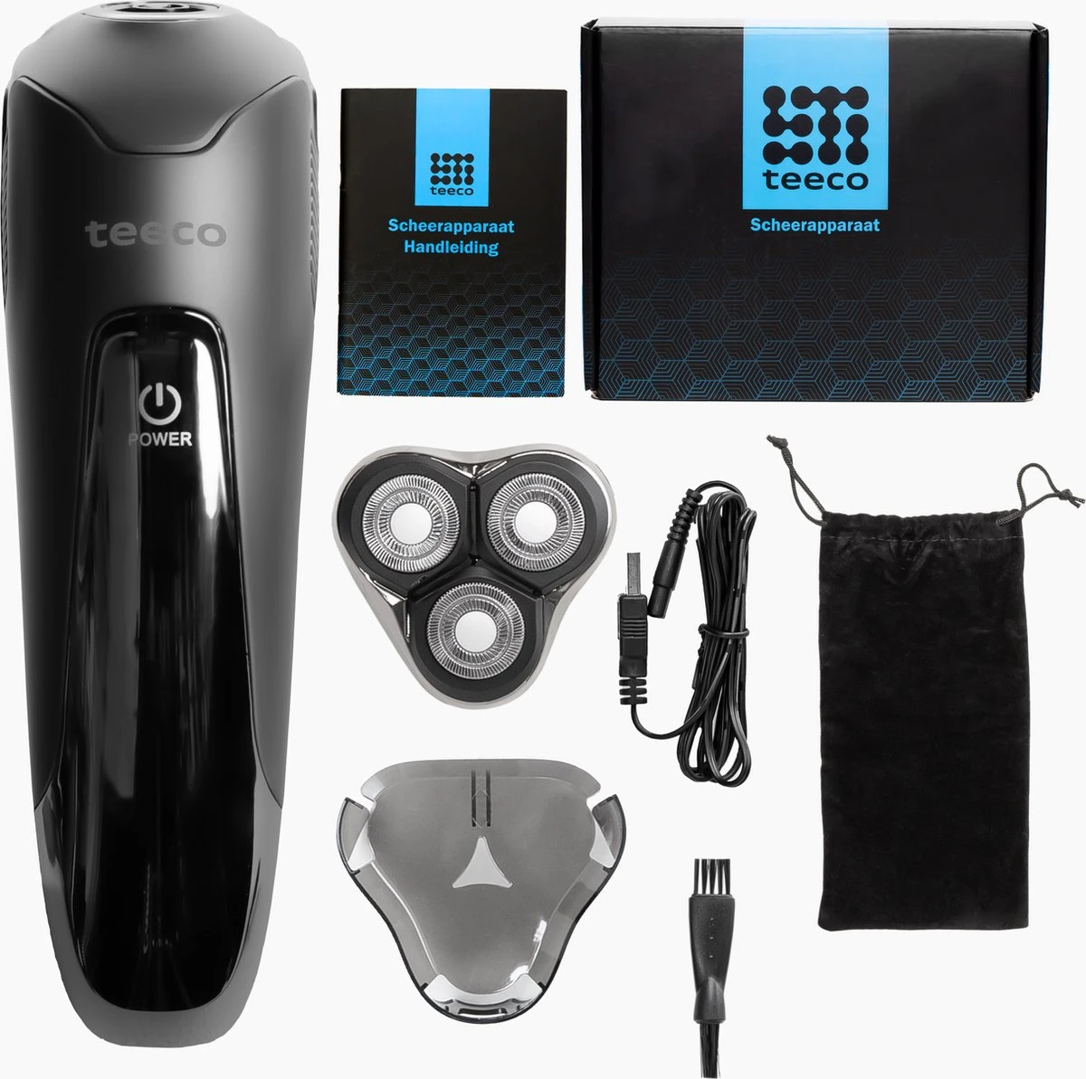 Teeco Scheerapparaat Mannen - Nat En Droog Scheren - LED Display - Beschermkap - Zwart 7 Teeco Scheerapparaat Mannen - Nat En Droog Scheren - LED Display - Beschermkap - Zwart - Afbeelding 7