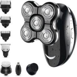 Vivid Green 5-in-1 Scheerapparaat Mannen - Trimmer - Nat En Droog Scheren - Incl. 5 Opzetstukken - Draadloos