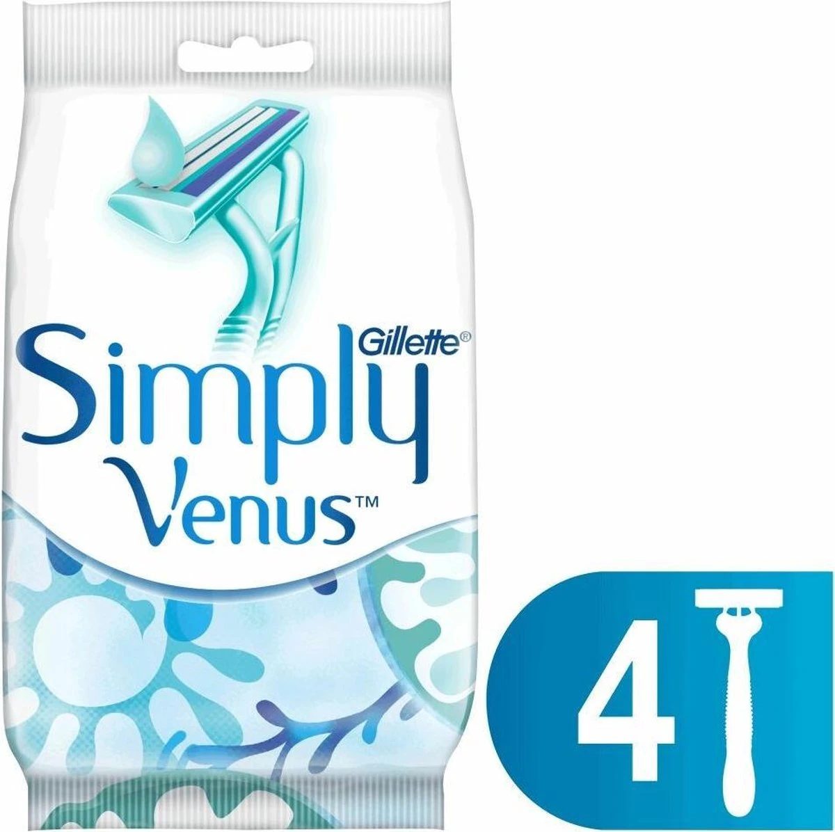 Gillette Simply Venus2 Wegwerpscheermesjes Vrouwen - 4 Stuks 1 Gillette Simply Venus2 Wegwerpscheermesjes Vrouwen - 4 Stuks