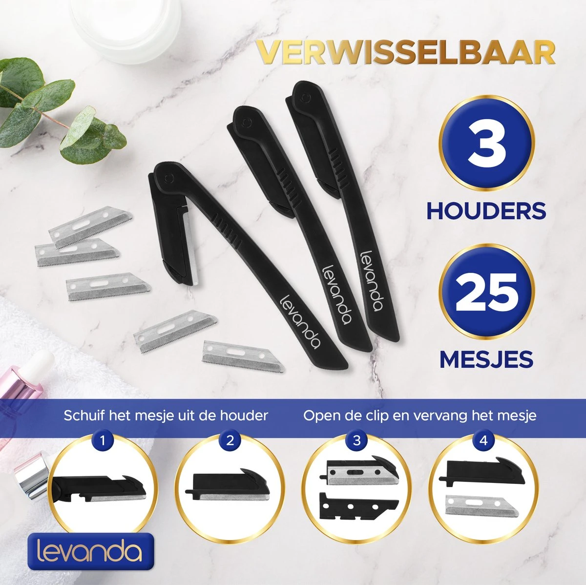 25 Duurzame Wenkbrauw Scheermesjes - Dermaplanning Razors -wegwerp Scheermesje Vrouw Gezicht Ontharing - Eyebrow Razor 3 25 Duurzame Wenkbrauw Scheermesjes - Dermaplanning Razors -wegwerp Scheermesje Vrouw Gezicht Ontharing - Eyebrow Razor - Afbeelding 3