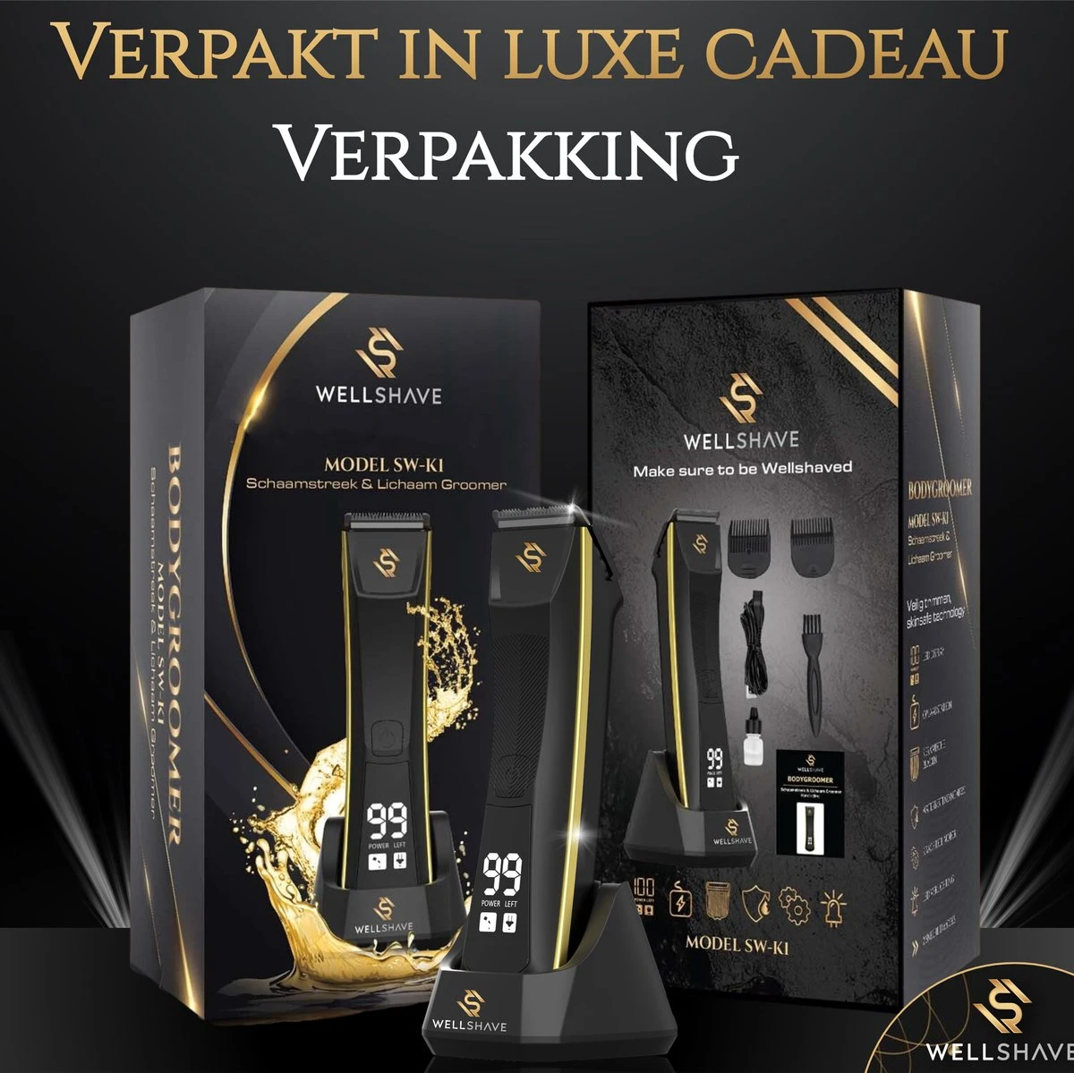 Wellshave Baardtrimmer Mannen - Trimmer Voor Baard En Lichaam - Bodytrimmer Heren 9 Wellshave Baardtrimmer Mannen - Trimmer Voor Baard En Lichaam - Bodytrimmer Heren - Afbeelding 9