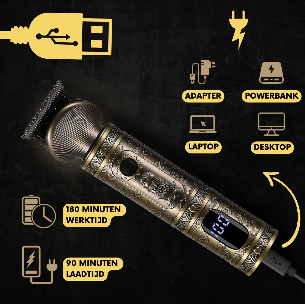 6-in-1 Baardtrimmer Mannen - Trimmer Voor Baard En Lichaam - Incl. 6 Opzetstukken - Bodygroomer Mannen - Bodytrimmer Heren - Tondeuse - 0.5-15MM - Neus En Oor 13 6-in-1 Baardtrimmer Mannen - Trimmer Voor Baard En Lichaam - Incl. 6 Opzetstukken - Bodygroomer Mannen - Bodytrimmer Heren - Tondeuse - 0.5-15MM - Neus En Oor - Afbeelding 13