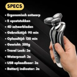 5-in-1 Elektrisch Scheerapparaat Mannen Met Trimmer S1110 - Nat & Droog – Baardtrimmer - Tondeuse - Neustrimmer - 5 Opzetstukken - Electric Shaver - Waterproof -Verzorgingsproductenwinkel 1200x1199 52