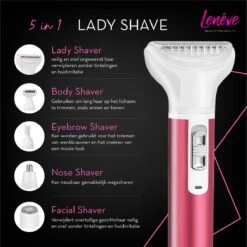 Lenéve Ladyshave - Ladyshave Voor Vrouwen - 5 In 1 - Haarverwijderaar - Bikinitrimmer - Neustrimmer - Wenkbrauw Trimmer 13 Lenéve Ladyshave - Ladyshave Voor Vrouwen - 5 In 1 - Haarverwijderaar - Bikinitrimmer - Neustrimmer - Wenkbrauw Trimmer -Verzorgingsproductenwinkel 1200x1200 1000