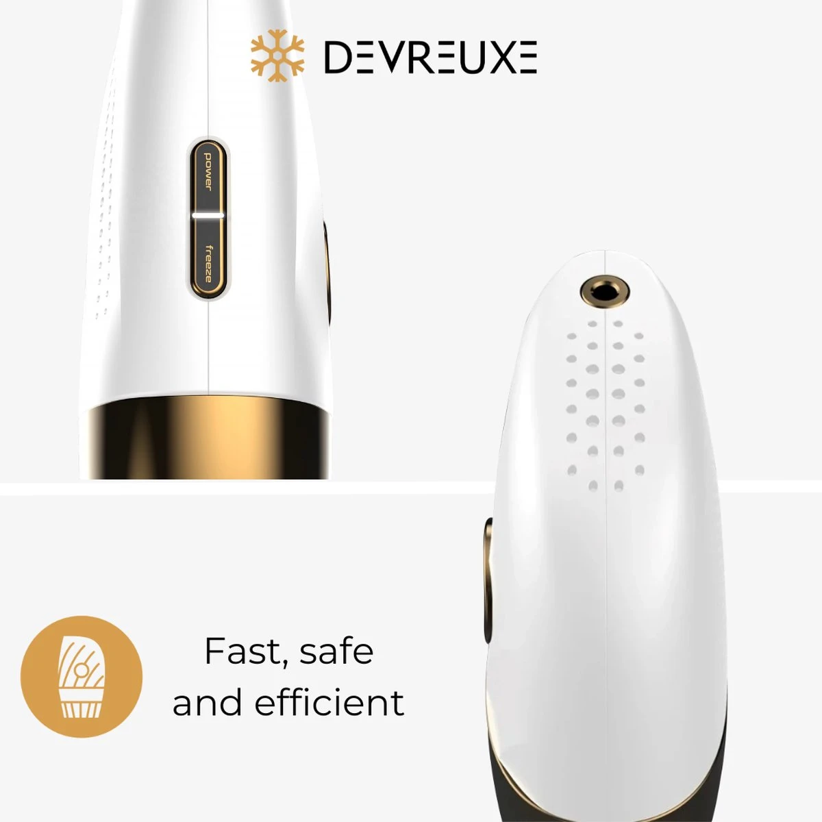 Devreuxe - IPL Ontharingsapparaat – Laser Ontharing – Met Beschermbril – IPL Lichtontharing – 999.999 Flitsen – IPL Ontharing - Met ICE-COOL Functie - Wit 2 Devreuxe - IPL Ontharingsapparaat – Laser Ontharing – Met Beschermbril – IPL Lichtontharing – 999.999 Flitsen – IPL Ontharing - Met ICE-COOL Functie - Wit - Afbeelding 2