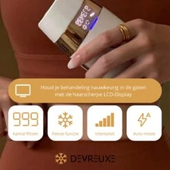 Devreuxe - IPL Ontharingsapparaat – Laser Ontharing – Met Beschermbril – IPL Lichtontharing – 999.999 Flitsen – IPL Ontharing - Met ICE-COOL Functie - Wit 13 Devreuxe - IPL Ontharingsapparaat – Laser Ontharing – Met Beschermbril – IPL Lichtontharing – 999.999 Flitsen – IPL Ontharing - Met ICE-COOL Functie - Wit -Verzorgingsproductenwinkel 1200x1200 1025