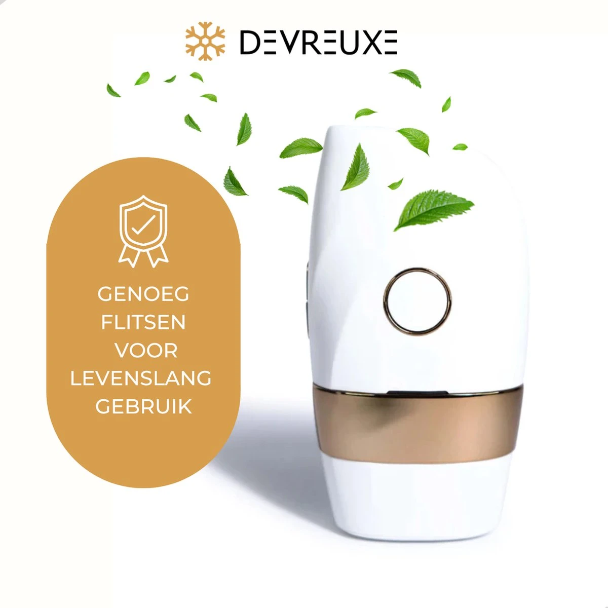 Devreuxe - IPL Ontharingsapparaat – Laser Ontharing – Met Beschermbril – IPL Lichtontharing – 999.999 Flitsen – IPL Ontharing - Met ICE-COOL Functie - Wit 10 Devreuxe - IPL Ontharingsapparaat – Laser Ontharing – Met Beschermbril – IPL Lichtontharing – 999.999 Flitsen – IPL Ontharing - Met ICE-COOL Functie - Wit - Afbeelding 10
