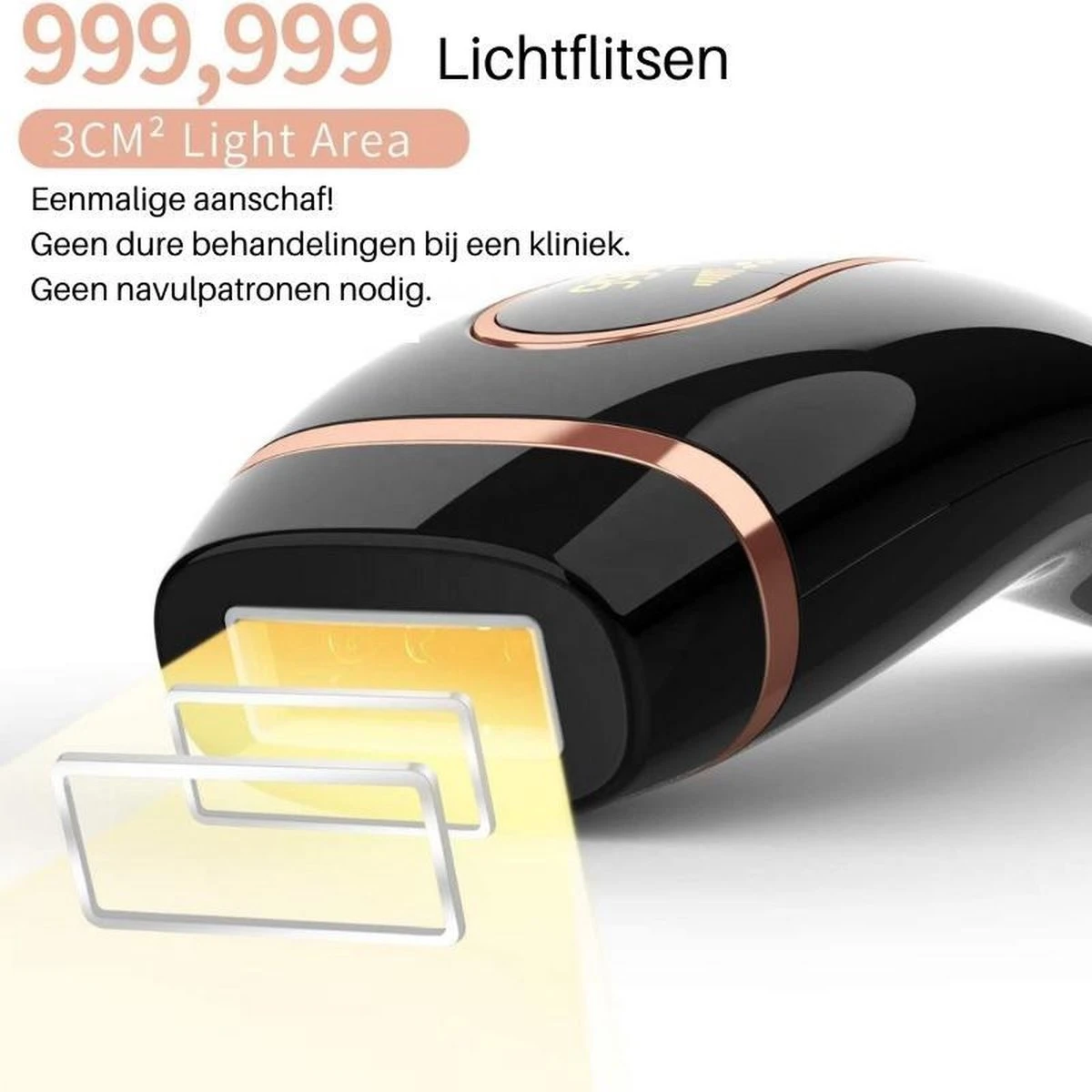 Dyla IPL Ontharingsapparaat Hair Removal - Pijnloze Haar Verwijderaar - Lichtontharing - 999.999 Flitsen - Zwart 2 Dyla IPL Ontharingsapparaat Hair Removal - Pijnloze Haar Verwijderaar - Lichtontharing - 999.999 Flitsen - Zwart - Afbeelding 2