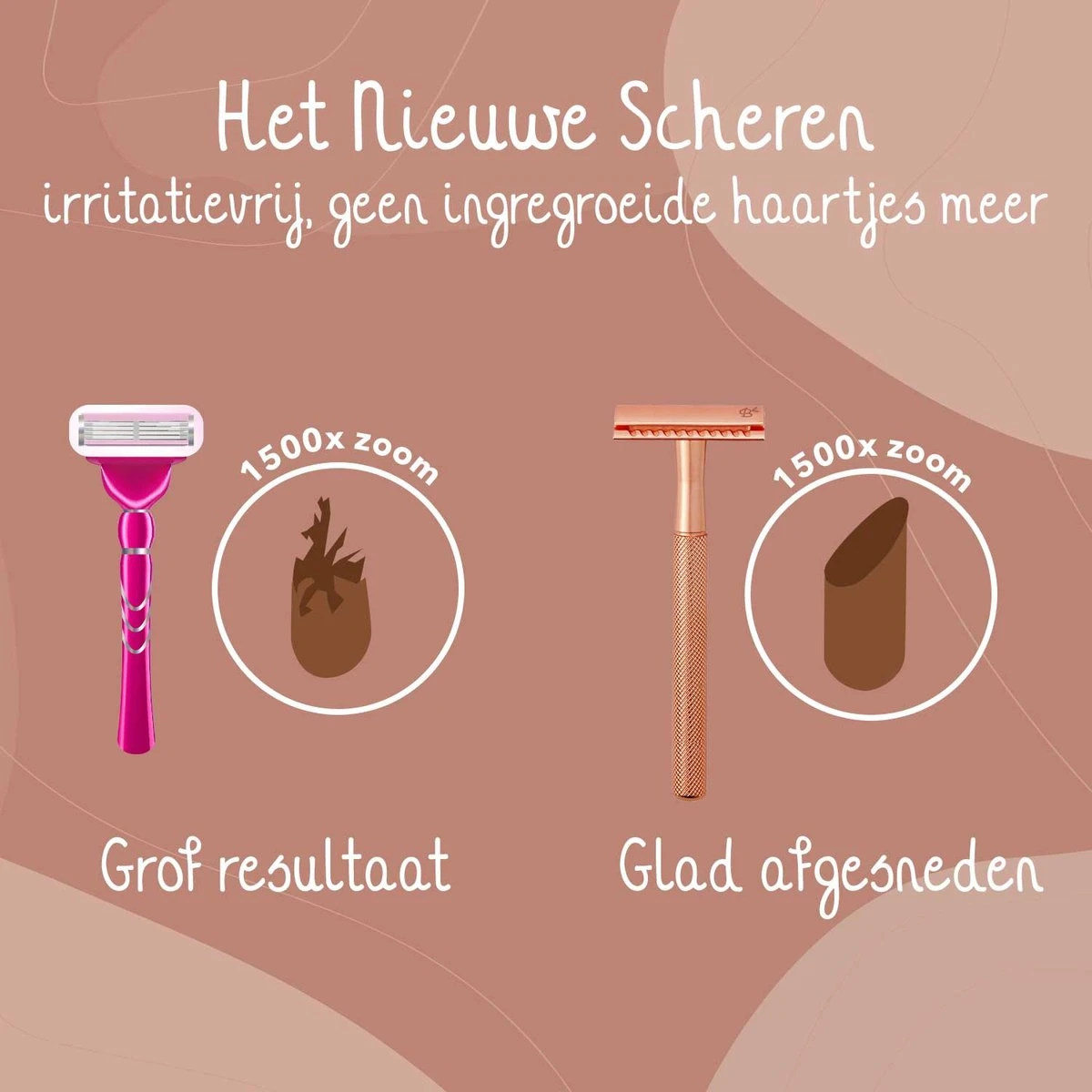 Bamboozy Safety Razor RVS + 20 Scheermesjes Rose Gold Goud Voor Vrouwen Dames Zero Waste Duurzaam Scheermesje Veiligheidsscheermes 6 Bamboozy Safety Razor RVS + 20 Scheermesjes Rose Gold Goud Voor Vrouwen Dames Zero Waste Duurzaam Scheermesje Veiligheidsscheermes - Afbeelding 6