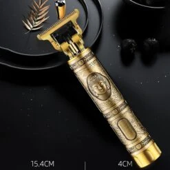 Baardtrimmer, Tondeuse, Scheerapparaat, Elektrisch, Oplaadbaar, Waterdicht, Draadloos, Goud, Buddha