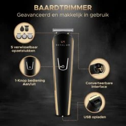 Royal WM - Series 9000 PRO - Baardtrimmer - Zwart - Scheerapparaat - Draadloos 9 Royal WM - Series 9000 PRO - Baardtrimmer - Zwart - Scheerapparaat - Draadloos -Verzorgingsproductenwinkel 1200x1200 1210