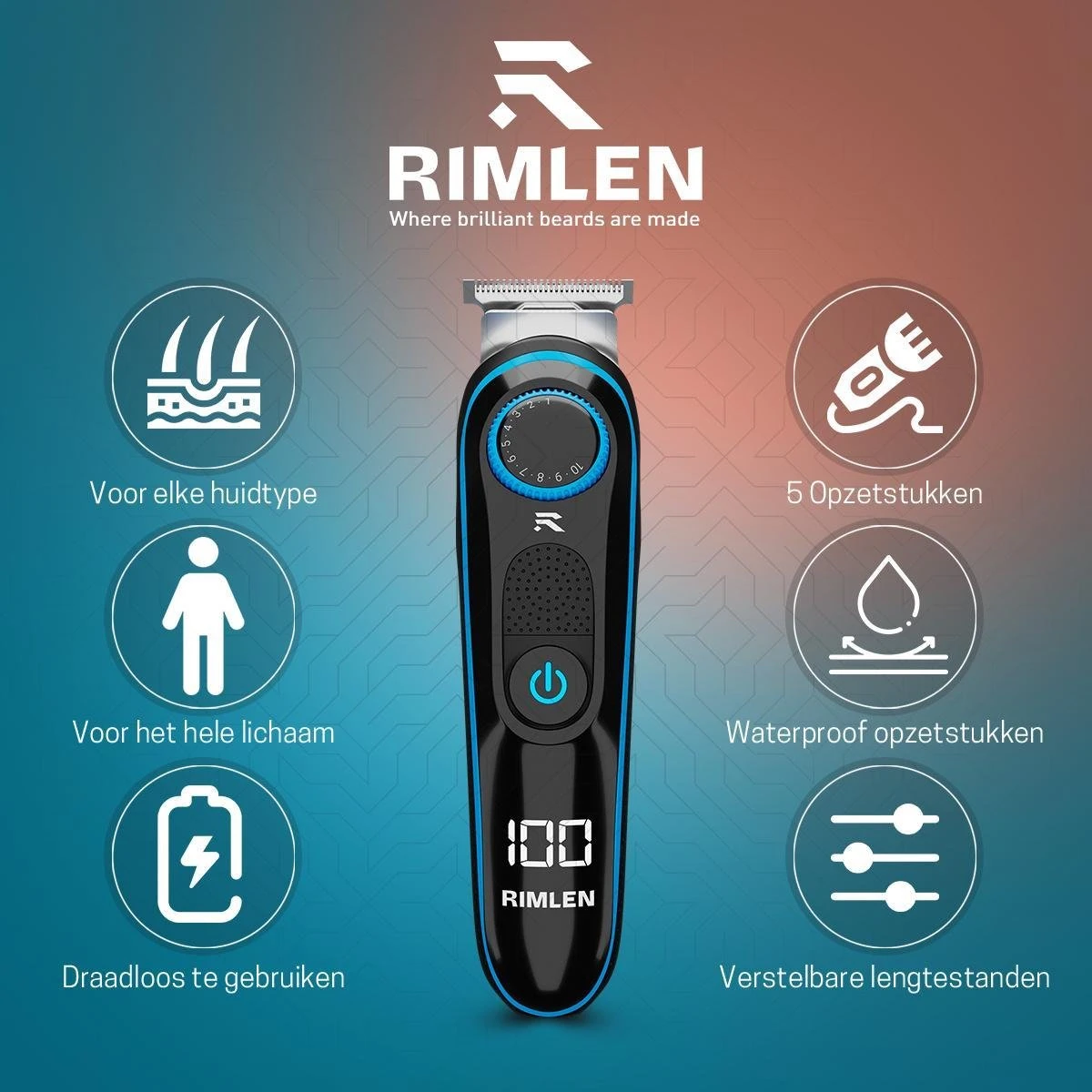 5 In 1 Baardtrimmer Voor Mannen - Trimmer Voor Baard En Lichaam - Neus En Oor -Bodygroomer - 0.5-10MM 5 5 In 1 Baardtrimmer Voor Mannen - Trimmer Voor Baard En Lichaam - Neus En Oor -Bodygroomer - 0.5-10MM - Afbeelding 5
