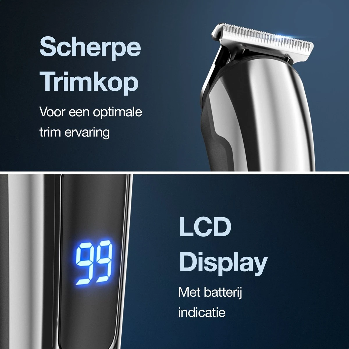Beeperfect® 6 In 1 Baardtrimmer Voor Mannen - Trimmer - Bodygroomer - Neus En Oor Trimmer - IPX6 Waterdicht - 6 Opzetstukken 6 Beeperfect® 6 In 1 Baardtrimmer Voor Mannen - Trimmer - Bodygroomer - Neus En Oor Trimmer - IPX6 Waterdicht - 6 Opzetstukken - Afbeelding 6