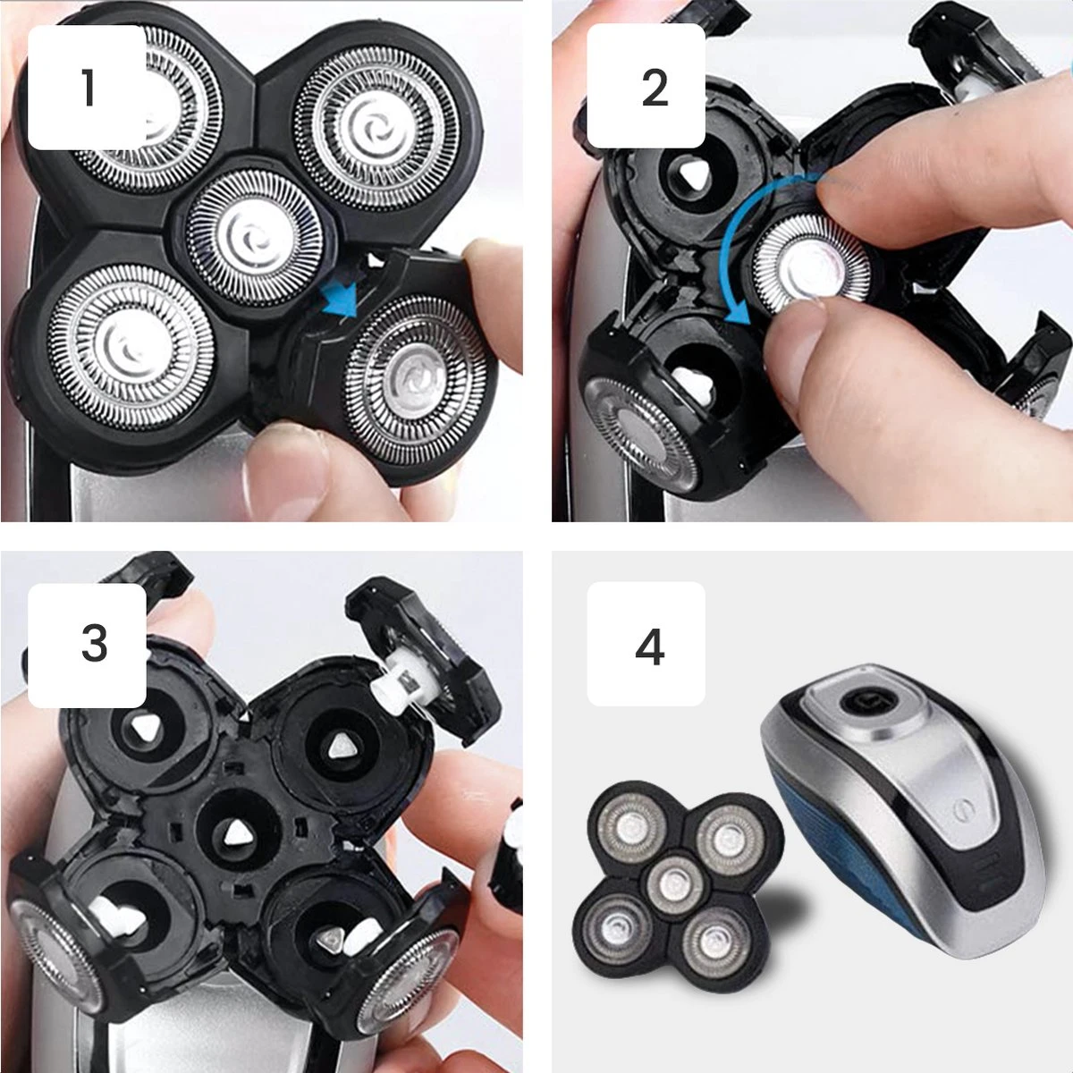 Auronic Scheerapparaat - Set - Mannen - Met Trimmer En Tondeuse - Zilver 10 Auronic Scheerapparaat - Set - Mannen - Met Trimmer En Tondeuse - Zilver - Afbeelding 10