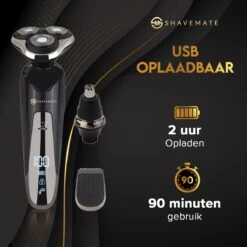 ShaveMate 3-in-1 Scheerapparaat - Baard Trimmer - Tondeuse Voor Mannen - Hair Clipper Set - Draadloos - Waterproof 14 ShaveMate 3-in-1 Scheerapparaat - Baard Trimmer - Tondeuse Voor Mannen - Hair Clipper Set - Draadloos - Waterproof -Verzorgingsproductenwinkel 1200x1200 1504
