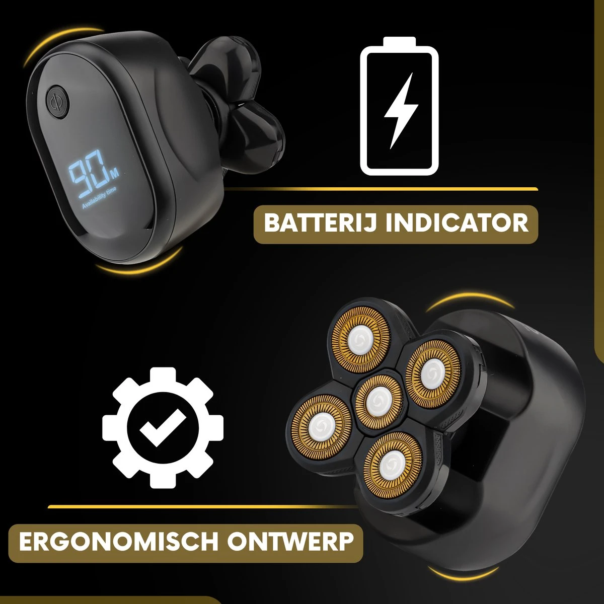 6-in-1 Scheerapparaat Mannen + Extra Scheerkop – Trimmer - Sansbeauté Skull Edition Classic - Electric Face & Head Shaver - Hoofd Kaal Scheren – Nat & Droog - Elektrisch 17 6-in-1 Scheerapparaat Mannen + Extra Scheerkop – Trimmer - Sansbeauté Skull Edition Classic - Electric Face & Head Shaver - Hoofd Kaal Scheren – Nat & Droog - Elektrisch - Afbeelding 17