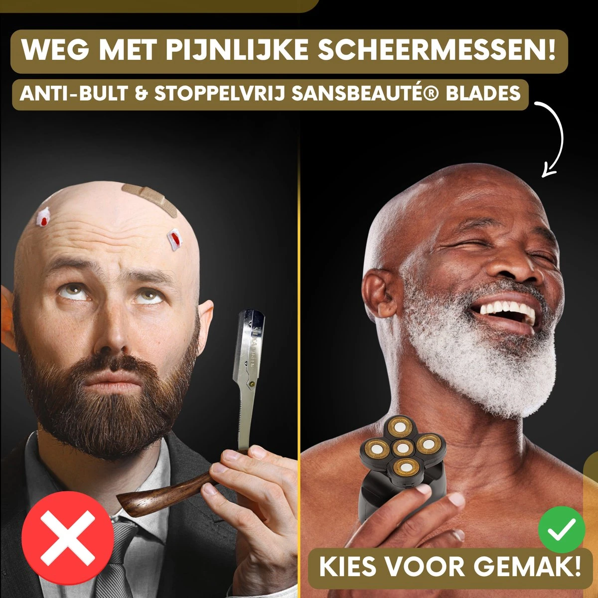 6-in-1 Scheerapparaat Mannen + Extra Scheerkop – Trimmer - Sansbeauté Skull Edition Classic - Electric Face & Head Shaver - Hoofd Kaal Scheren – Nat & Droog - Elektrisch 20 6-in-1 Scheerapparaat Mannen + Extra Scheerkop – Trimmer - Sansbeauté Skull Edition Classic - Electric Face & Head Shaver - Hoofd Kaal Scheren – Nat & Droog - Elektrisch - Afbeelding 20