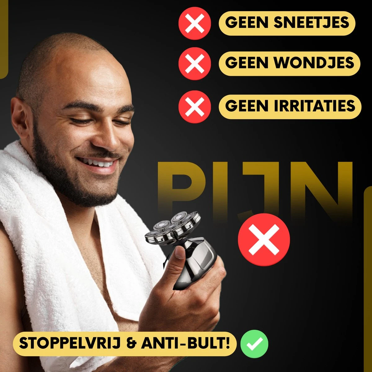 6-in-1 Scheerapparaat Mannen + Extra Scheerkop – Trimmer - Skull Edition PRO - Nat & Droog - Face En Head Shaver – Hoofd Kaal Scheren - Draadloos Opladen - Opzetstukken - Incl. E-Book 2 6-in-1 Scheerapparaat Mannen + Extra Scheerkop – Trimmer - Skull Edition PRO - Nat & Droog - Face En Head Shaver – Hoofd Kaal Scheren - Draadloos Opladen - Opzetstukken - Incl. E-Book - Afbeelding 2