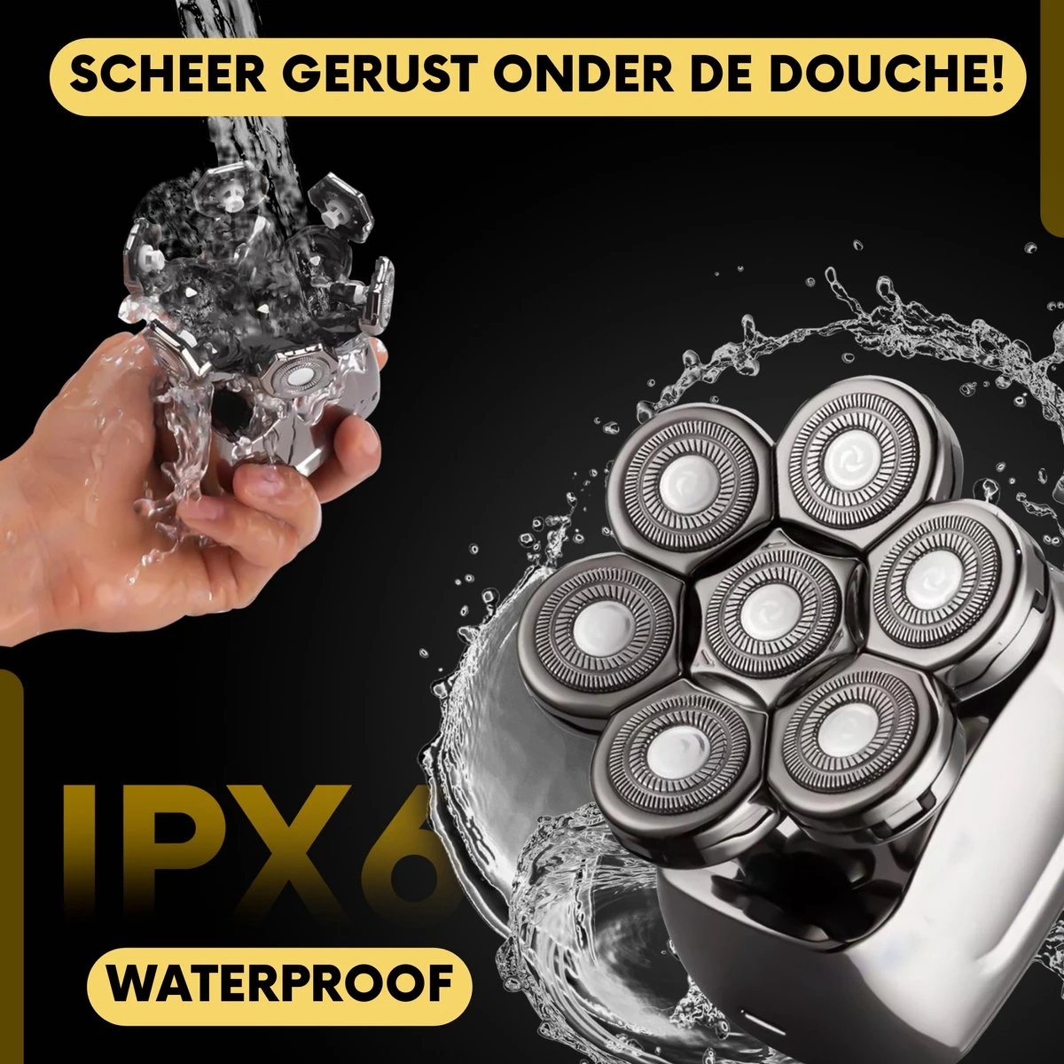 6-in-1 Scheerapparaat Mannen + Extra Scheerkop – Trimmer - Skull Edition PRO - Nat & Droog - Face En Head Shaver – Hoofd Kaal Scheren - Draadloos Opladen - Opzetstukken - Incl. E-Book 8 6-in-1 Scheerapparaat Mannen + Extra Scheerkop – Trimmer - Skull Edition PRO - Nat & Droog - Face En Head Shaver – Hoofd Kaal Scheren - Draadloos Opladen - Opzetstukken - Incl. E-Book - Afbeelding 8