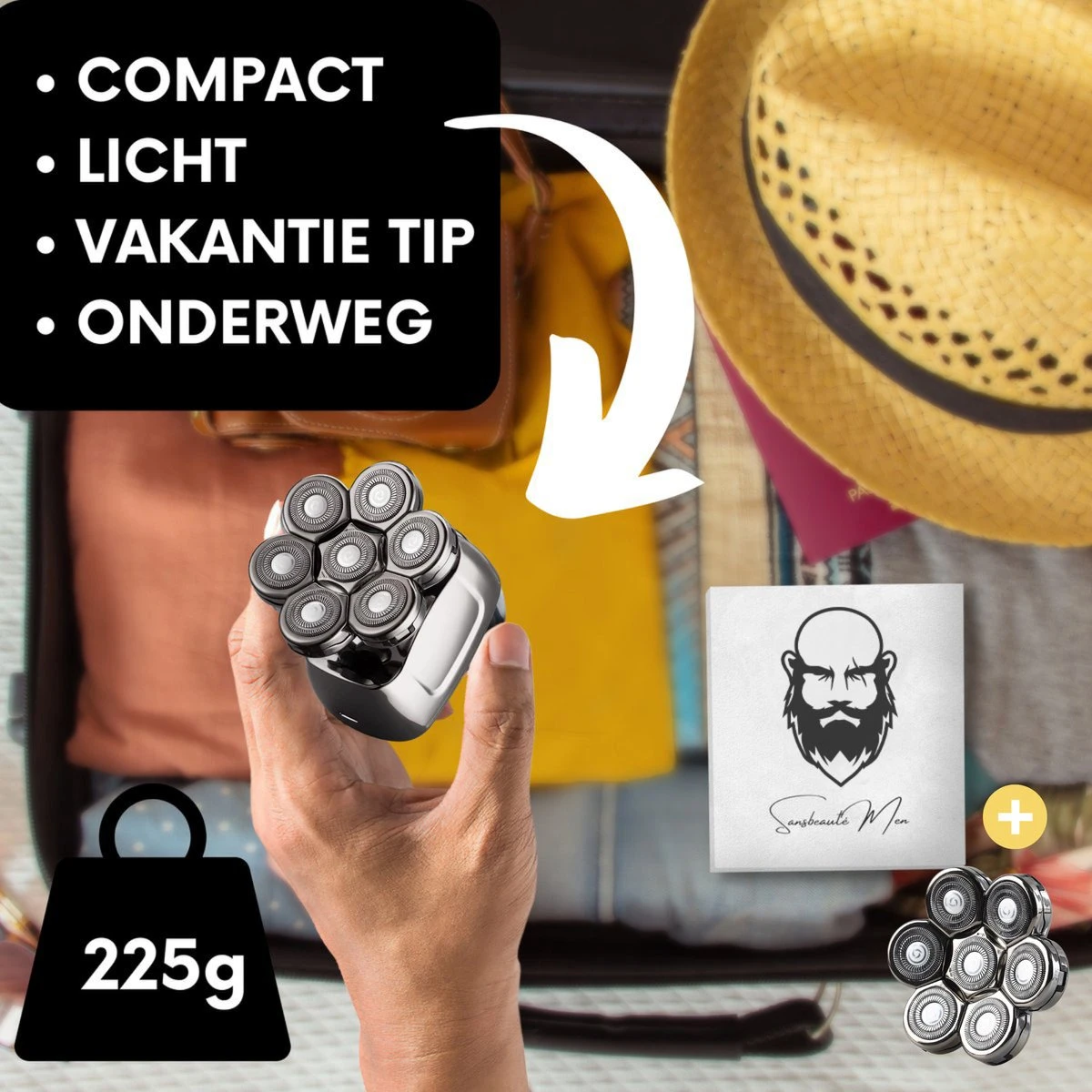 6-in-1 Scheerapparaat Mannen + Extra Scheerkop – Trimmer - Skull Edition PRO - Nat & Droog - Face En Head Shaver – Hoofd Kaal Scheren - Draadloos Opladen - Opzetstukken - Incl. E-Book 10 6-in-1 Scheerapparaat Mannen + Extra Scheerkop – Trimmer - Skull Edition PRO - Nat & Droog - Face En Head Shaver – Hoofd Kaal Scheren - Draadloos Opladen - Opzetstukken - Incl. E-Book - Afbeelding 10
