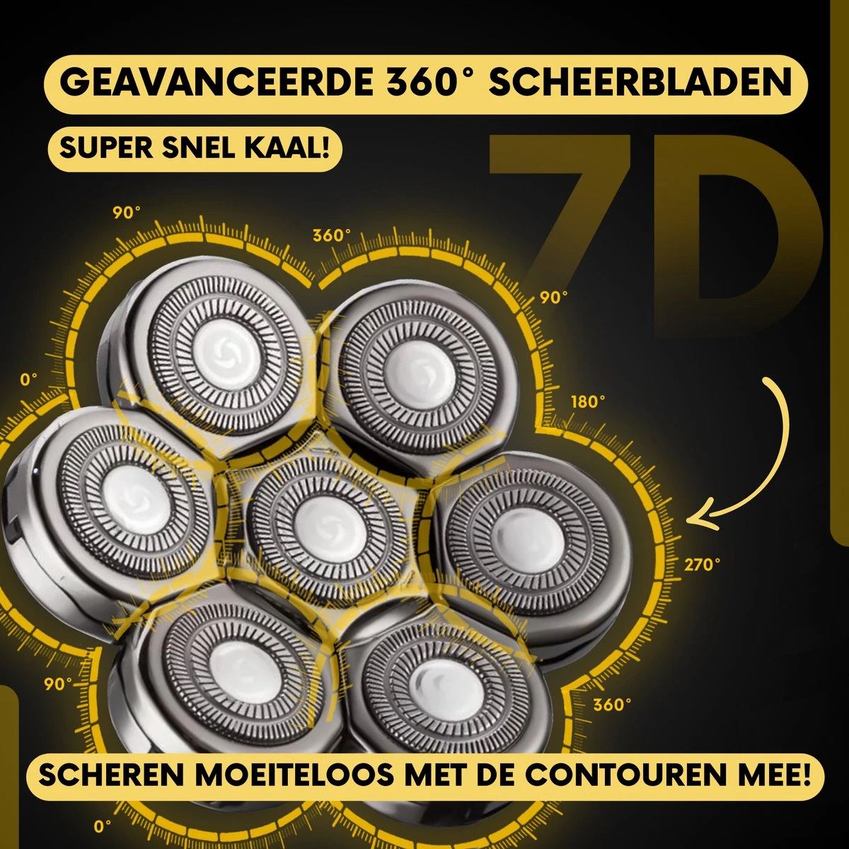 6-in-1 Scheerapparaat Mannen + Extra Scheerkop – Trimmer - Skull Edition PRO - Nat & Droog - Face En Head Shaver – Hoofd Kaal Scheren - Draadloos Opladen - Opzetstukken - Incl. E-Book 16 6-in-1 Scheerapparaat Mannen + Extra Scheerkop – Trimmer - Skull Edition PRO - Nat & Droog - Face En Head Shaver – Hoofd Kaal Scheren - Draadloos Opladen - Opzetstukken - Incl. E-Book - Afbeelding 16