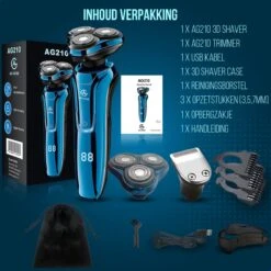 AG210 Scheerapparaat - Nat En Droog - Mannen - Scheerapparaten - Trimmer - Scheren - Draadloos - Tondeuse - Elektrisch Shaver - Baardtrimmer -Verzorgingsproductenwinkel 1200x1200 1639