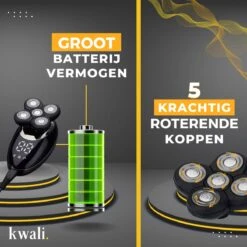 Kwali.® Scheerapparaat Mannen Pro 2023 - Baardtrimmer - Bodygroomer Mannen - Trimmer Baard - Draadloos - Waterbestendig - Zilver -Verzorgingsproductenwinkel 1200x1200 1650