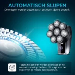 DynaBright Professioneel Scheerapparaat - 6 In 1 - 8 Roterende Bits - Mannen - Neustrimmer - Baard - 6 Opzetstukken - Tondeuse - Trimmer - Nat En Droog Scheren - Draadloos - Shaver - Zwart -Verzorgingsproductenwinkel 1200x1200 1680