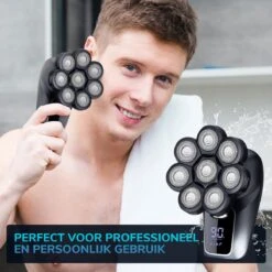 DynaBright Professioneel Scheerapparaat - 6 In 1 - 8 Roterende Bits - Mannen - Neustrimmer - Baard - 6 Opzetstukken - Tondeuse - Trimmer - Nat En Droog Scheren - Draadloos - Shaver - Zwart -Verzorgingsproductenwinkel 1200x1200 1683