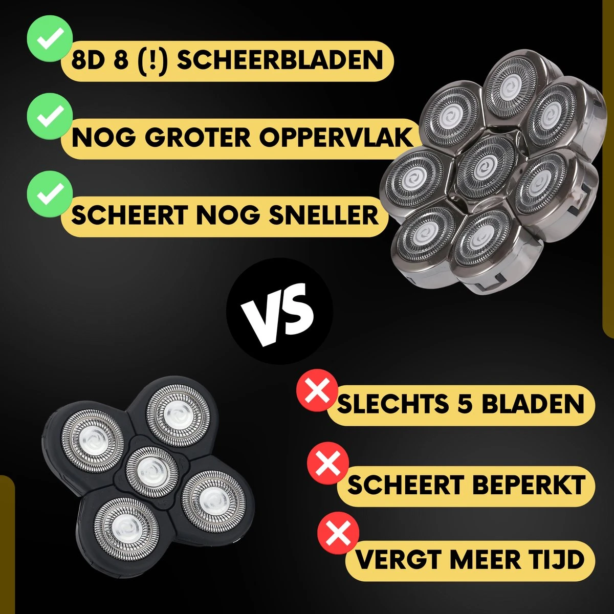 6-in-1 Scheerapparaat Mannen – Trimmer - Skull Edition PRO | 8 Blade - Nat & Droog - Face En Head Shaver – Hoofd Kaal Scheren - USB - Opzetstukken - Incl. E-Book 4 6-in-1 Scheerapparaat Mannen – Trimmer - Skull Edition PRO | 8 Blade - Nat & Droog - Face En Head Shaver – Hoofd Kaal Scheren - USB - Opzetstukken - Incl. E-Book - Afbeelding 4