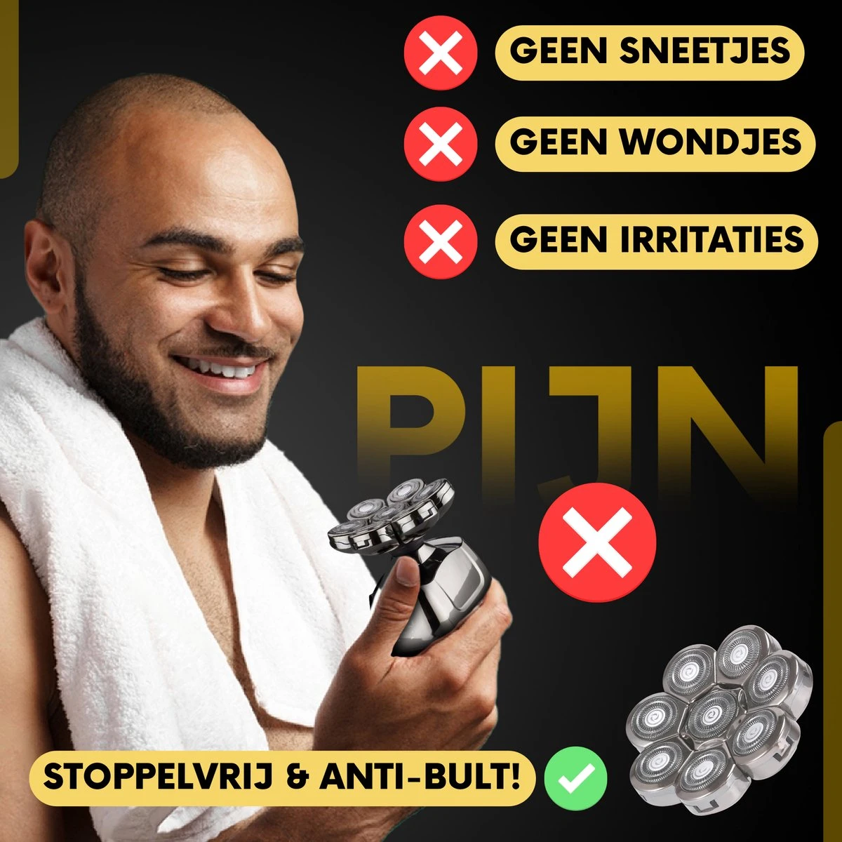 6-in-1 Scheerapparaat Mannen – Trimmer - Skull Edition PRO | 8 Blade - Nat & Droog - Face En Head Shaver – Hoofd Kaal Scheren - USB - Opzetstukken - Incl. E-Book 13 6-in-1 Scheerapparaat Mannen – Trimmer - Skull Edition PRO | 8 Blade - Nat & Droog - Face En Head Shaver – Hoofd Kaal Scheren - USB - Opzetstukken - Incl. E-Book - Afbeelding 13