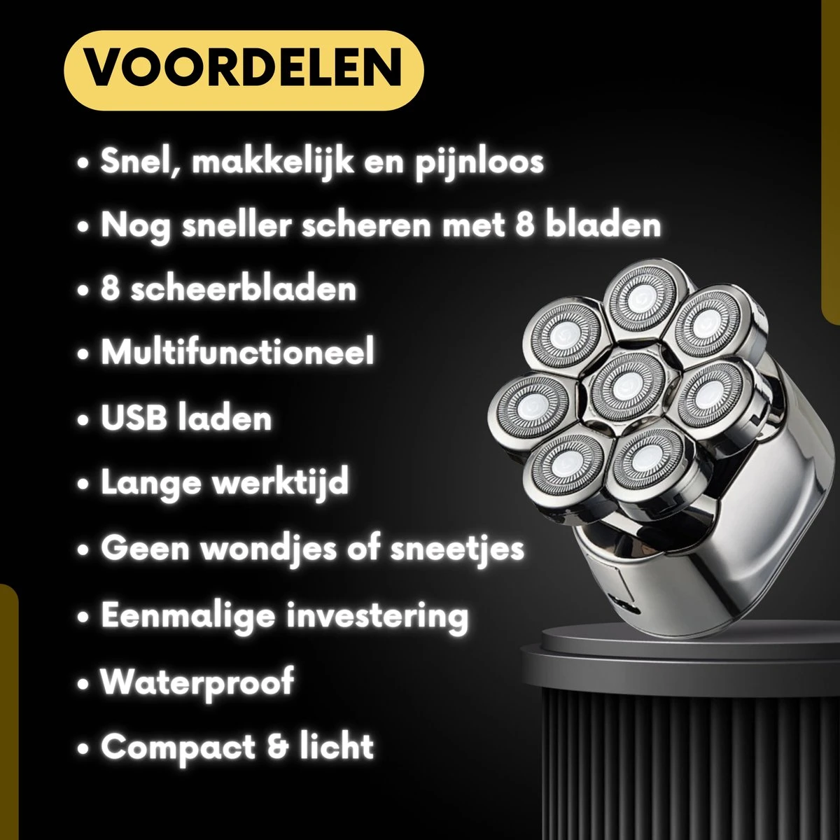 6-in-1 Scheerapparaat Mannen – Trimmer - Skull Edition PRO | 8 Blade - Nat & Droog - Face En Head Shaver – Hoofd Kaal Scheren - USB - Opzetstukken - Incl. E-Book 14 6-in-1 Scheerapparaat Mannen – Trimmer - Skull Edition PRO | 8 Blade - Nat & Droog - Face En Head Shaver – Hoofd Kaal Scheren - USB - Opzetstukken - Incl. E-Book - Afbeelding 14