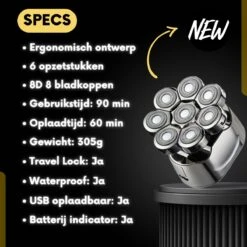 6-in-1 Scheerapparaat Mannen – Trimmer - Skull Edition PRO | 8 Blade - Nat & Droog - Face En Head Shaver – Hoofd Kaal Scheren - USB - Opzetstukken - Incl. E-Book 35 6-in-1 Scheerapparaat Mannen – Trimmer - Skull Edition PRO | 8 Blade - Nat & Droog - Face En Head Shaver – Hoofd Kaal Scheren - USB - Opzetstukken - Incl. E-Book -Verzorgingsproductenwinkel 1200x1200 1695