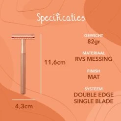 Bamboozy Safety Razor RVS + 20 Scheermesjes Rose Gold Goud Voor Vrouwen Dames Zero Waste Duurzaam Scheermesje Veiligheidsscheermes 24 Bamboozy Safety Razor RVS + 20 Scheermesjes Rose Gold Goud Voor Vrouwen Dames Zero Waste Duurzaam Scheermesje Veiligheidsscheermes -Verzorgingsproductenwinkel 1200x1200 17