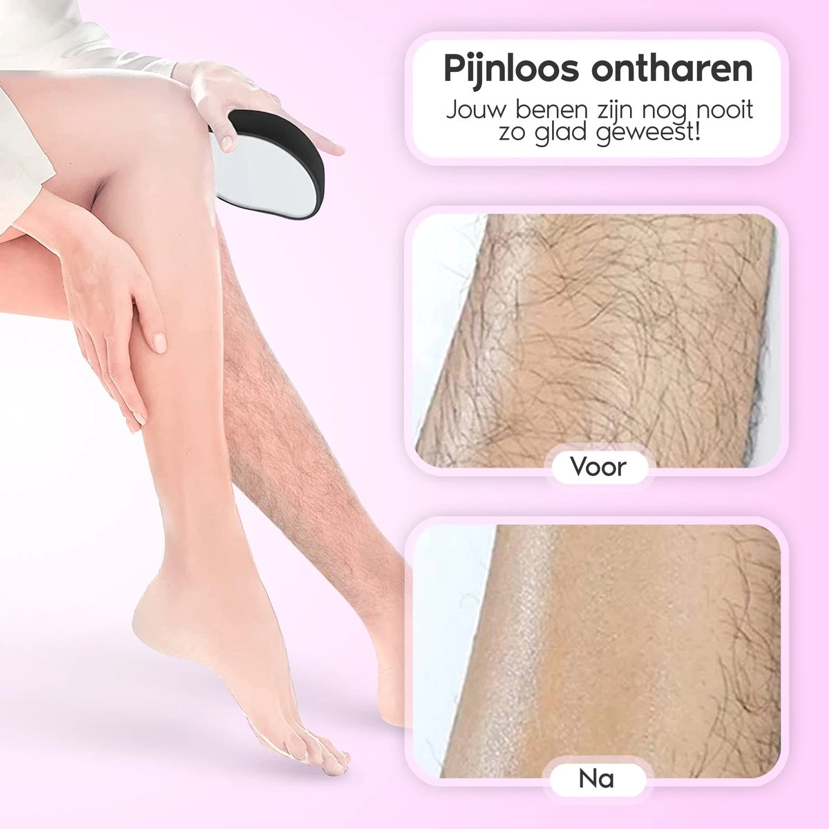 Cheveux Crystal Hair Removal – Scrubi - Kristal Ontharing Benen – Kristalpad Haarverwijderaar Voor Vrouwen – Hair Eraser – Bleame 2 Cheveux Crystal Hair Removal – Scrubi - Kristal Ontharing Benen – Kristalpad Haarverwijderaar Voor Vrouwen – Hair Eraser – Bleame - Afbeelding 2