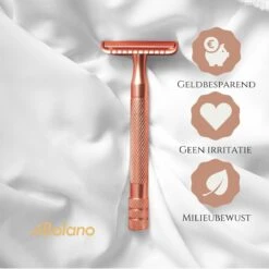 Bolano® Safety Razor Set Rose Gold + 30 Double Edge Scheermesjes + Houder - Klassiek Scheermes Voor Mannen En Vrouwen - D663 -Verzorgingsproductenwinkel 1200x1200 315