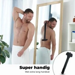 JUST23 Back Shaver - Rug Scheermes - Rughaar Verwijderaar - Rug Scheren - Inklapbaar - Incl. Schoonmaak Borstel -Verzorgingsproductenwinkel 1200x1200 324