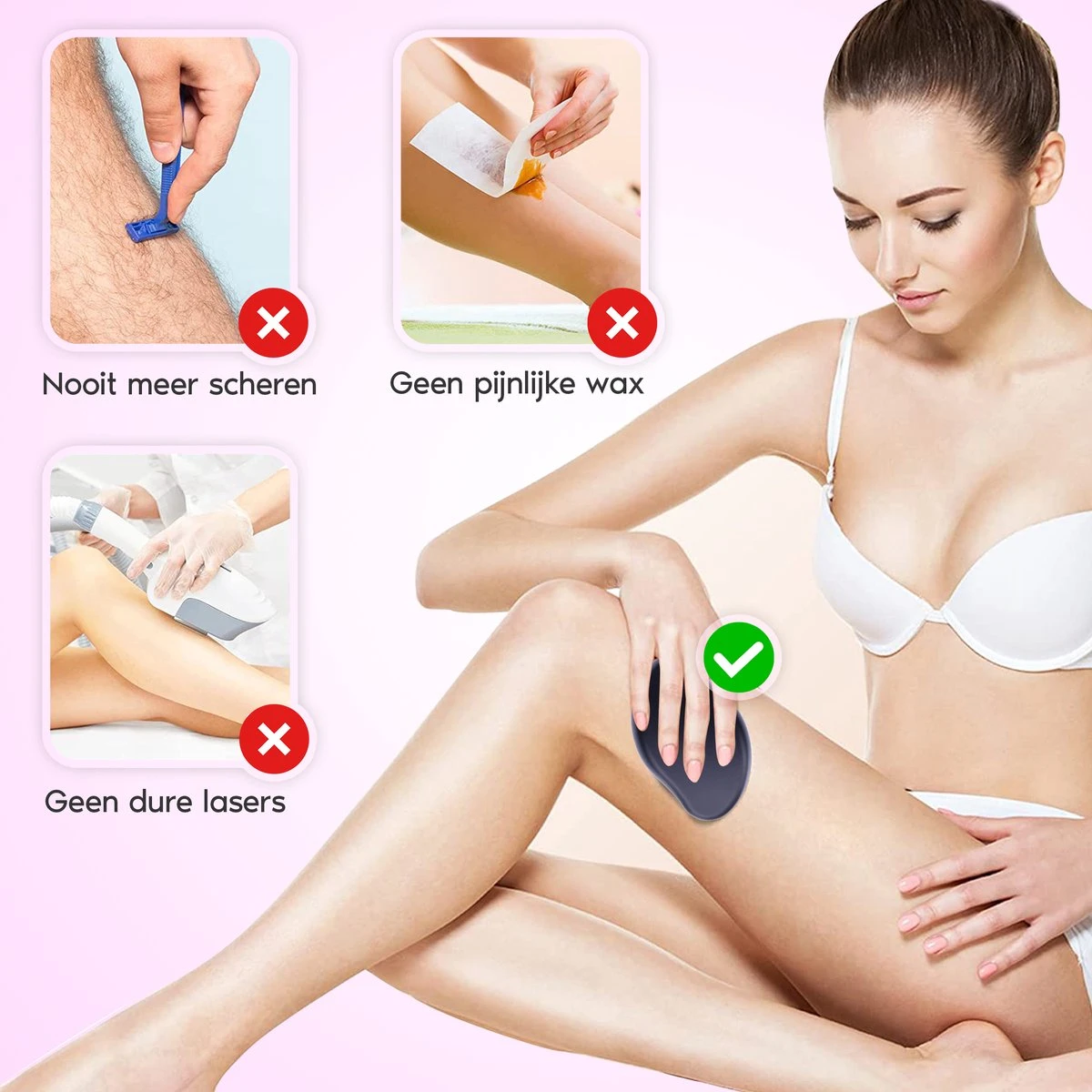 Cheveux Crystal Hair Removal – Scrubi - Kristal Ontharing Benen – Kristalpad Haarverwijderaar Voor Vrouwen – Hair Eraser – Bleame 9 Cheveux Crystal Hair Removal – Scrubi - Kristal Ontharing Benen – Kristalpad Haarverwijderaar Voor Vrouwen – Hair Eraser – Bleame - Afbeelding 9