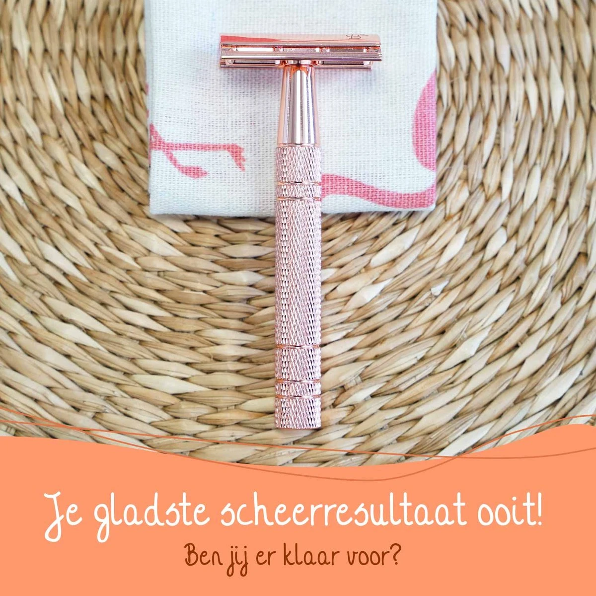 Bamboozy Safety Razor + 10 Scheermesjes Aluminium Rose Gold Goud Unisex Voor Vrouwen Scheermes 5 Bamboozy Safety Razor + 10 Scheermesjes Aluminium Rose Gold Goud Unisex Voor Vrouwen Scheermes - Afbeelding 5