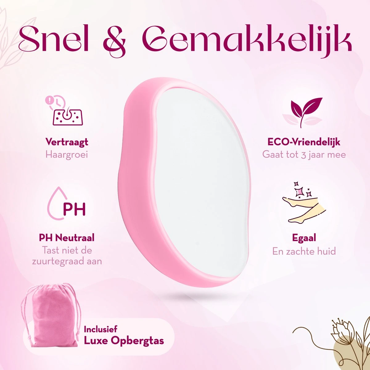 Agellic® Crystal Hair Removal – Hair Remover – Crystal Hair Remover – TikTok – Scrubi – Pijnloze Epilator – Scrubbi – Kristalpad – Haarverwijderaar Voor Vrouwen – Crystal Hair Eraser – Roze 4 Agellic® Crystal Hair Removal – Hair Remover – Crystal Hair Remover – TikTok – Scrubi – Pijnloze Epilator – Scrubbi – Kristalpad – Haarverwijderaar Voor Vrouwen – Crystal Hair Eraser – Roze - Afbeelding 4