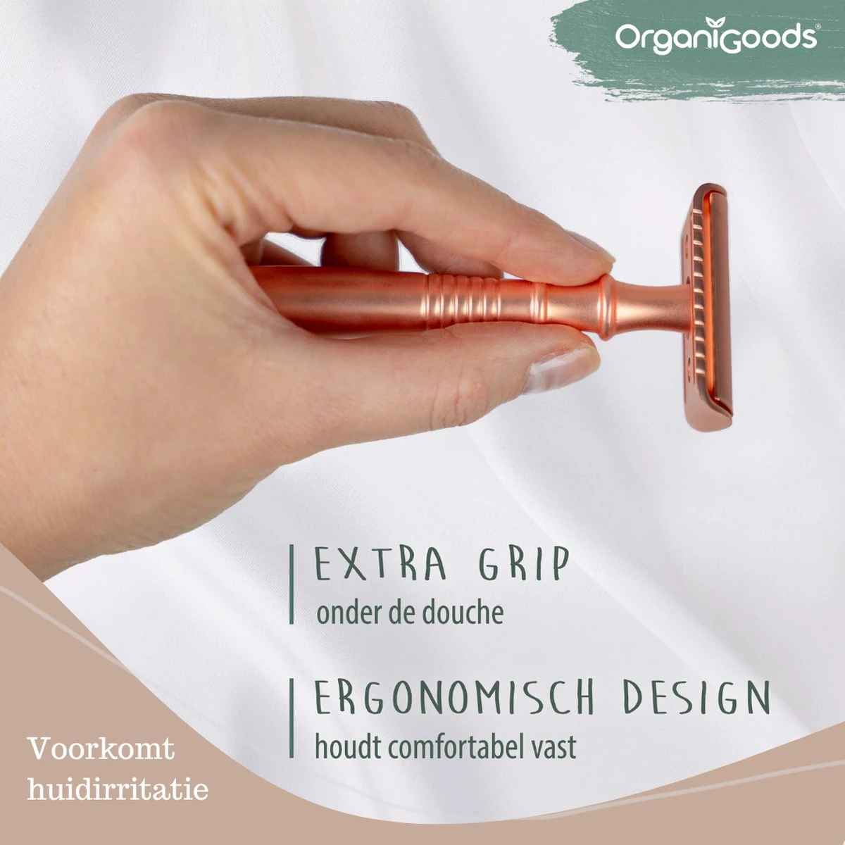 OrganiGoods Safety Razor + 20 Scheermesjes Blades - Safety Razor Voor Vrouwen - Rose Gold Goud Scheermes - Double Edge Single Blade - Veiligheidsscheermes - Duurzaam Scheermesje 11 OrganiGoods Safety Razor + 20 Scheermesjes Blades - Safety Razor Voor Vrouwen - Rose Gold Goud Scheermes - Double Edge Single Blade - Veiligheidsscheermes - Duurzaam Scheermesje - Afbeelding 11
