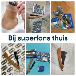 Mousche Barbiersmes Met 200 Scheermesjes - Klassiek Open Scheermes - Barber Mes - Shavette - Straight Razor - Klapmes - Nekmes - Kappersmes -Verzorgingsproductenwinkel 1200x1200 498