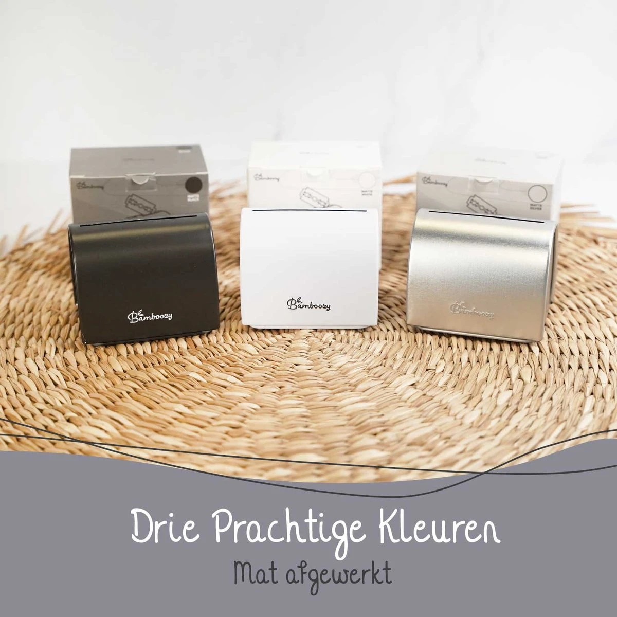 Bamboozy Metalen Doosje Voor Gebruikte Safety Razor Blades Mat Zwart Verzamel Wegwerp 6 Bamboozy Metalen Doosje Voor Gebruikte Safety Razor Blades Mat Zwart Verzamel Wegwerp - Afbeelding 6