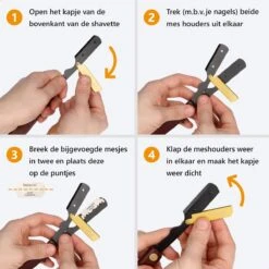 Premium Shavette Open Scheermes Met 20 Scheermesjes - Straight Razor Kappersmes - Barbiersmes - Cut Throat Razor Nekmes - Klassiek Klap Scheermes - Safety Razor Feather Mes -Verzorgingsproductenwinkel 1200x1200 626